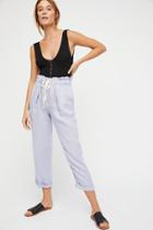 Only Over You Linen Straight Leg Pants By Free People